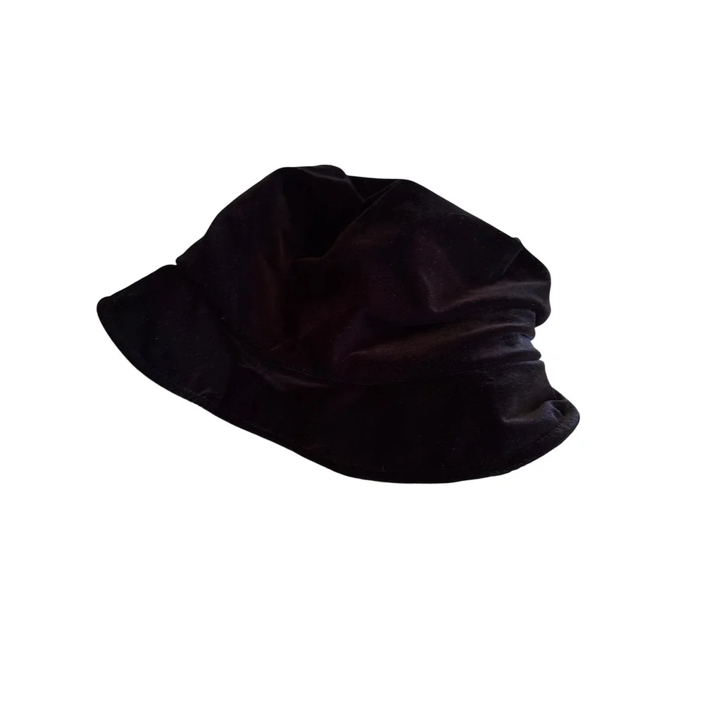 Ben Berge Bucket Hat Black Velvet Luxury Collection Lined Vintage Style Cloche